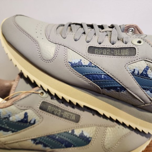 Reebok x Jurassic World Classic Leather Ripple Grey Blue HQ6253 Men's 8.5 - Picture 10 of 10